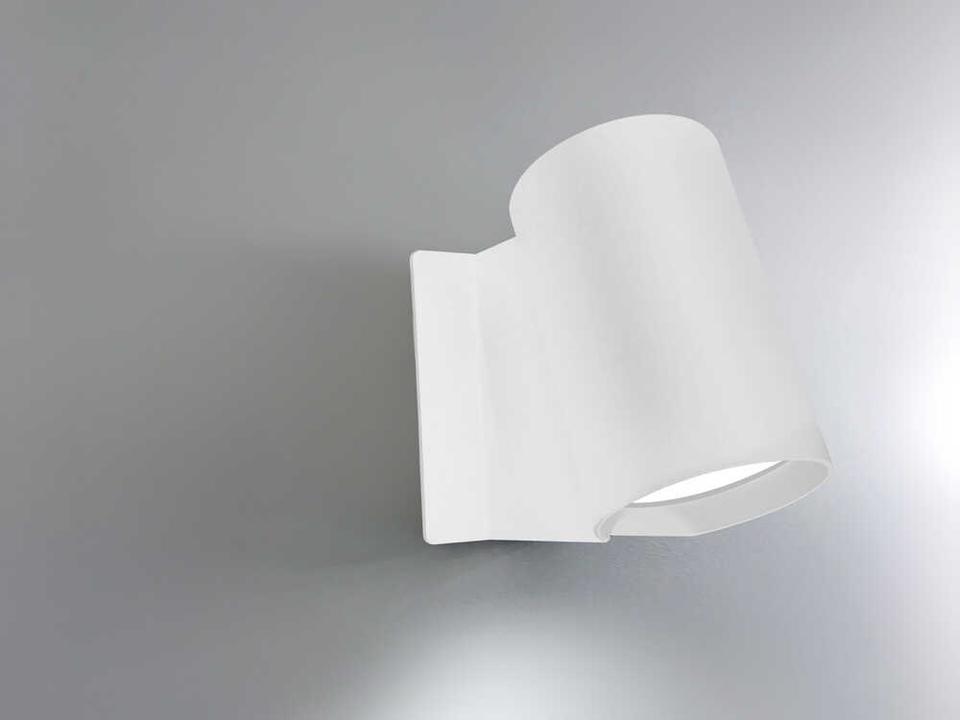 Oblique Outdoor 1-Light Wall Light in White