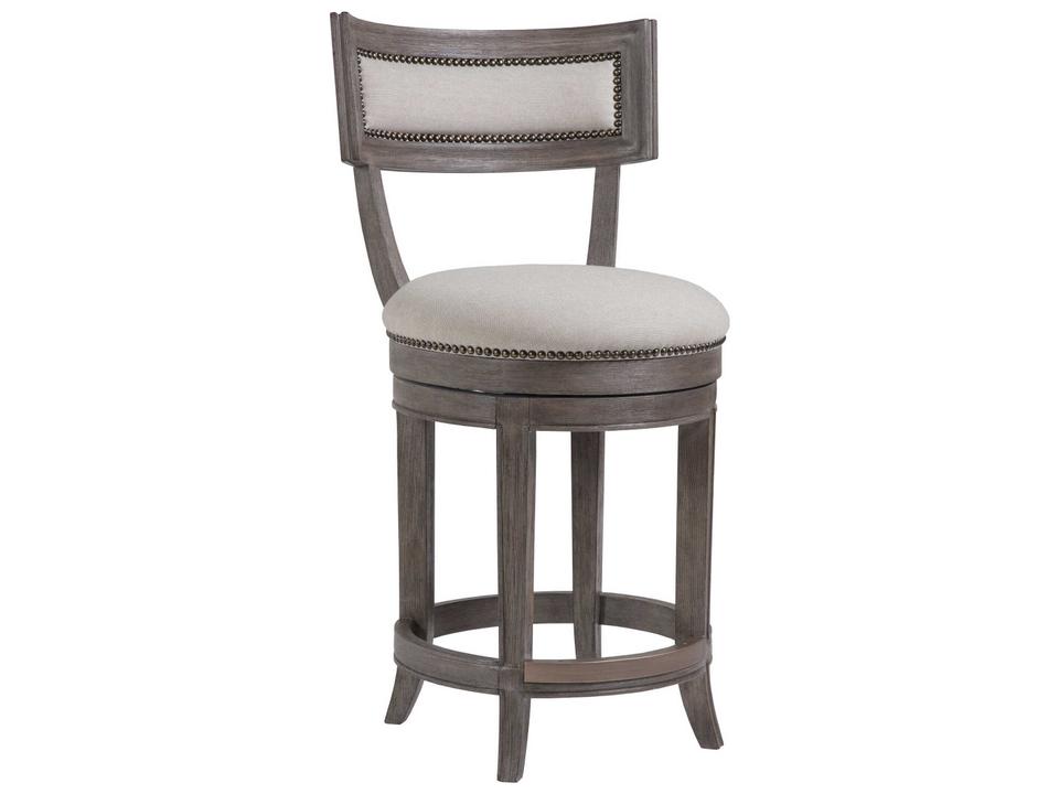 Home Cohesion Aperitif Swivel Counter Stool in Grigio Finish