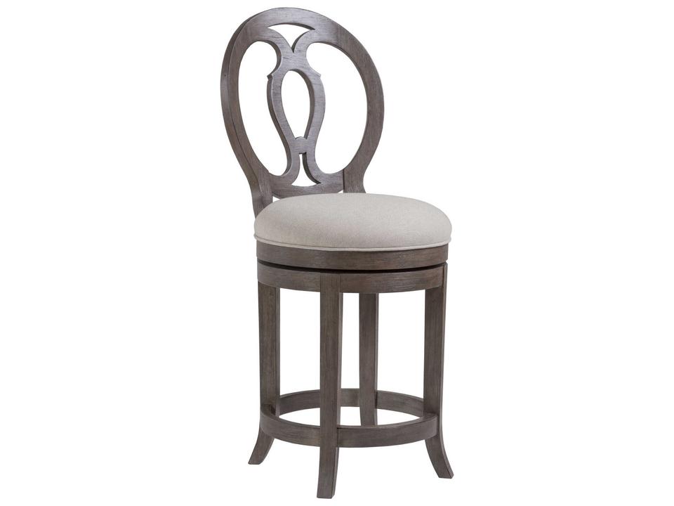 Home Cohesion Axiom Swivel Counter Stool in Grigio Finish