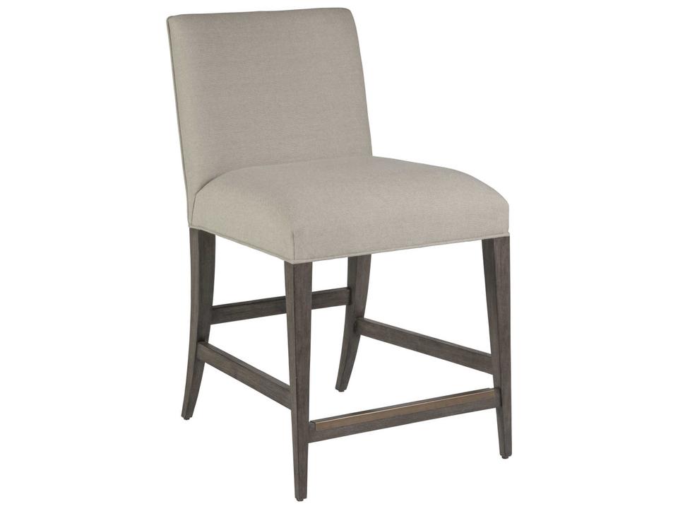 Home Madox Upholstered Low Back Counter Stool Antico Finish