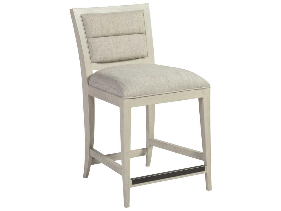 Home Signature Designs Stella Counter Stool in Cerused White Gray