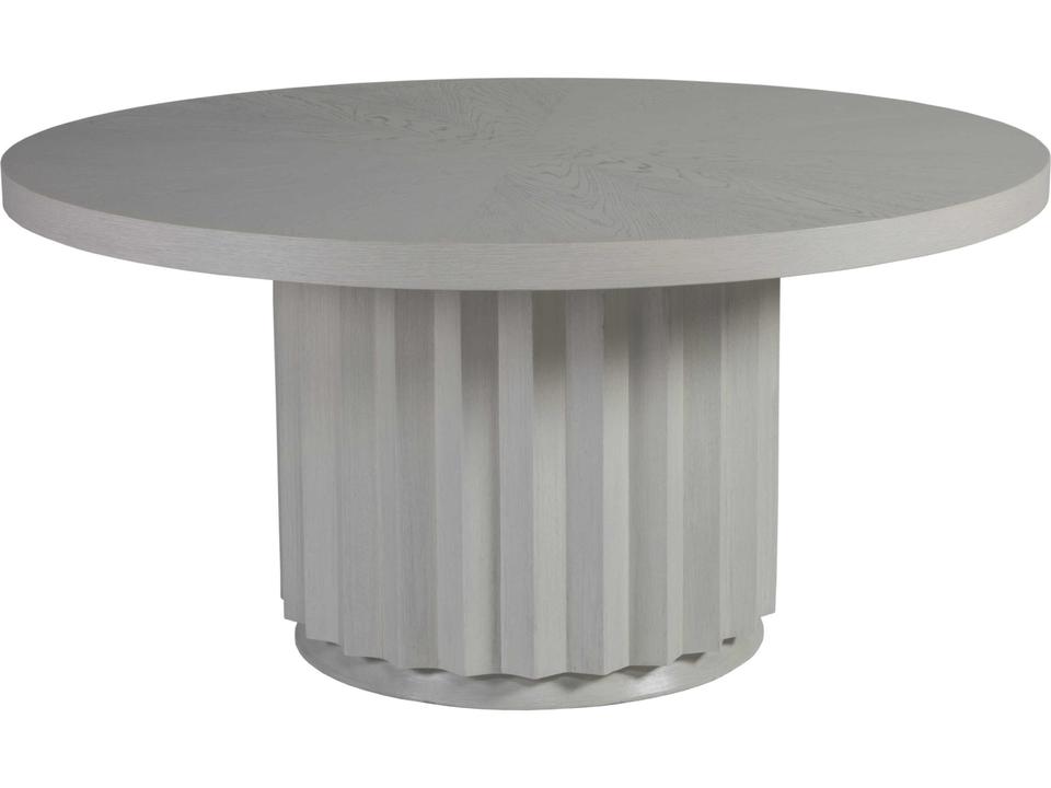 Home Sarto Round 60-Inch Dining Table in Sandblasted Cerused White Grey