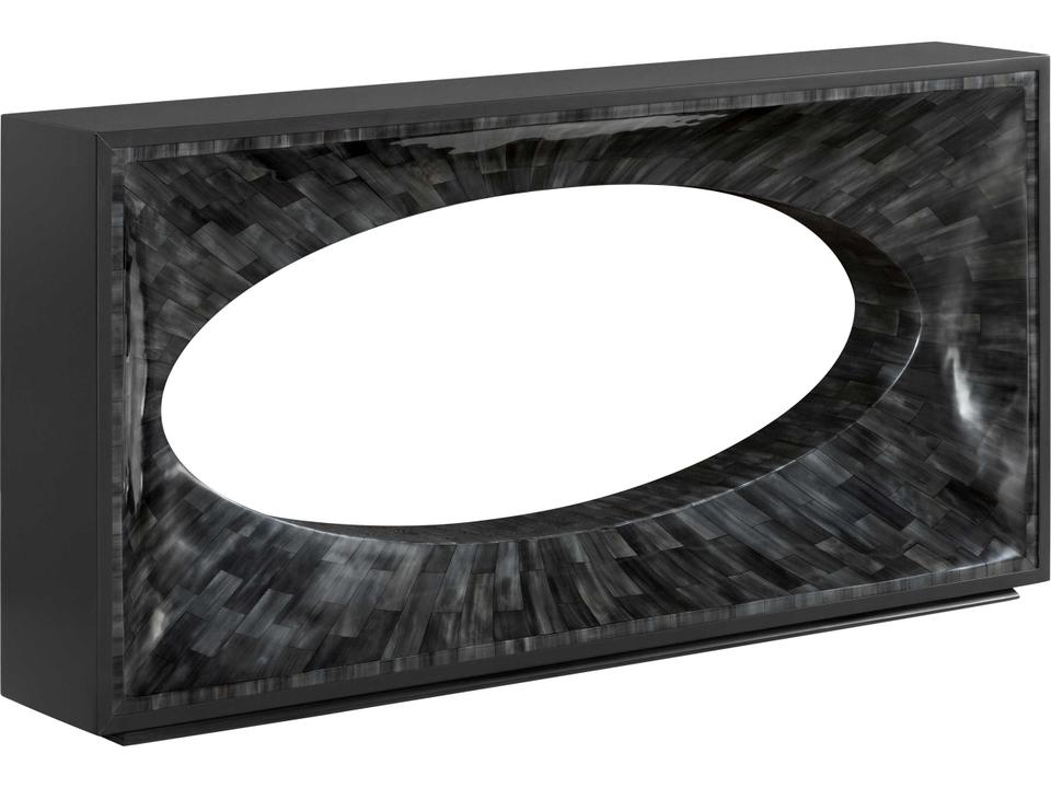 Home Signature Designs Elation Rectangular Console Table Dark Gray Bone