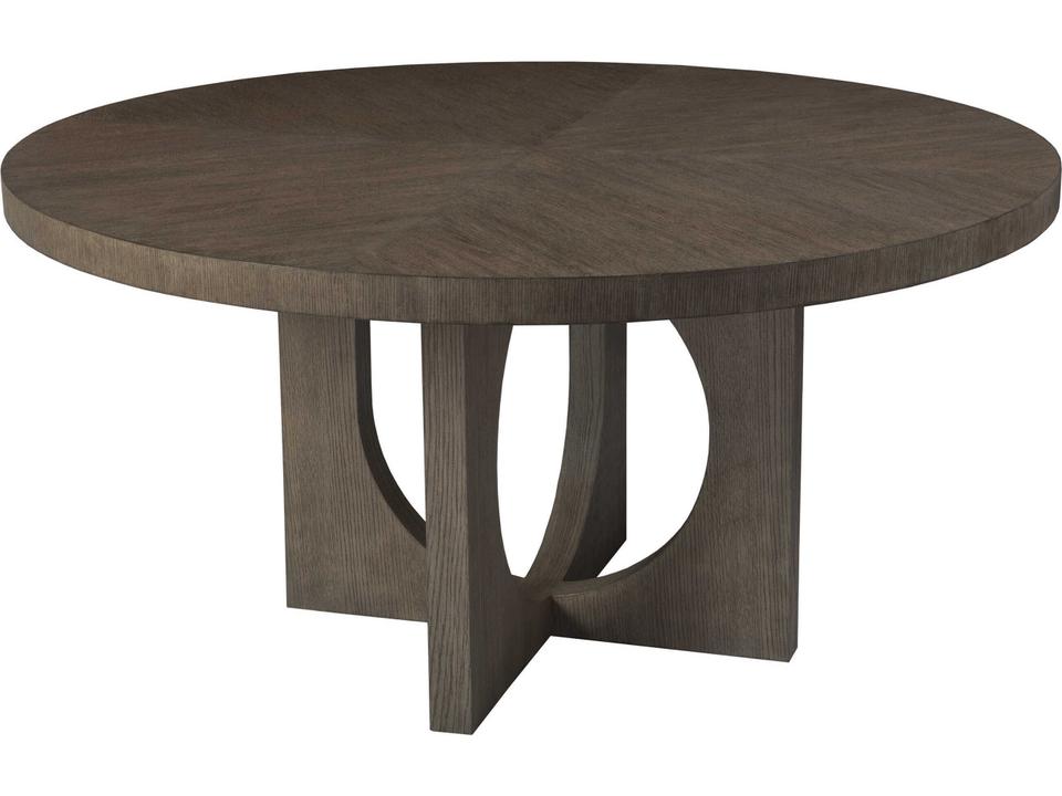 Home Signature Designs Apostrophe Round Dining Table Cappuccino Gray Oak
