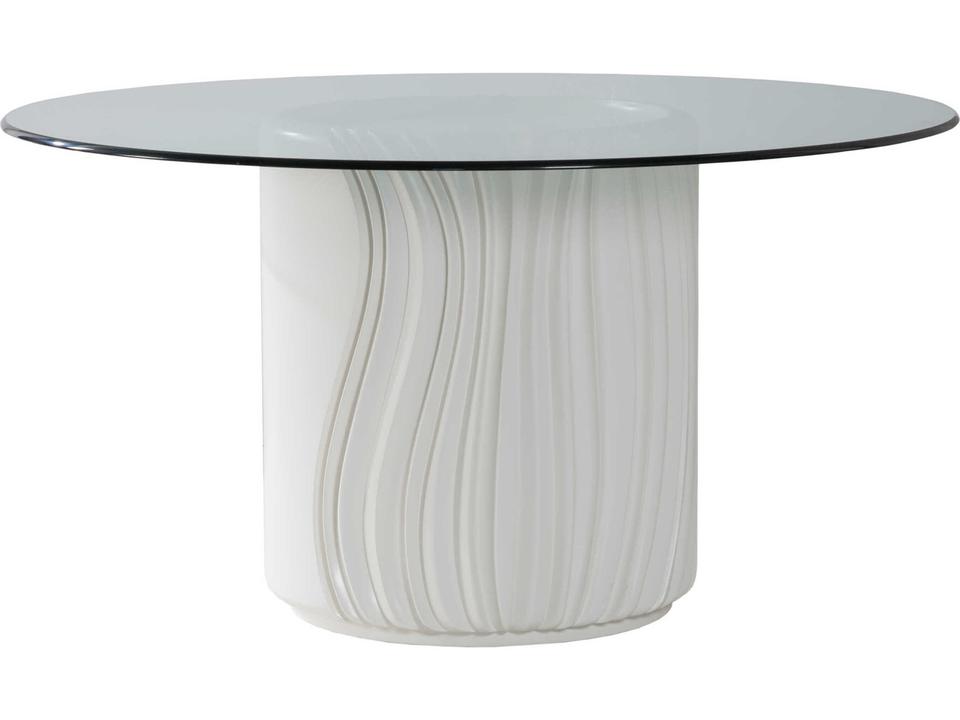 Home Signature Designs Volante Round Dining Table with 60-Inch Glass Top