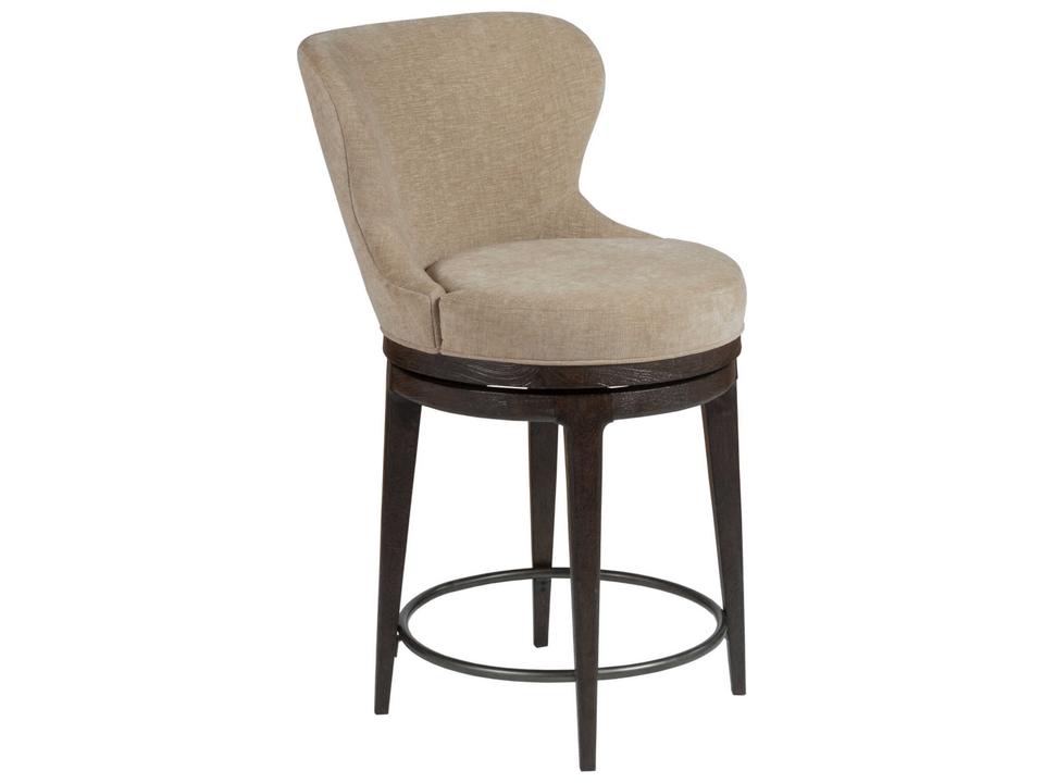 Home Signature Designs Willa Swivel Counter Stool in Mocha Brown and Sandy Beige