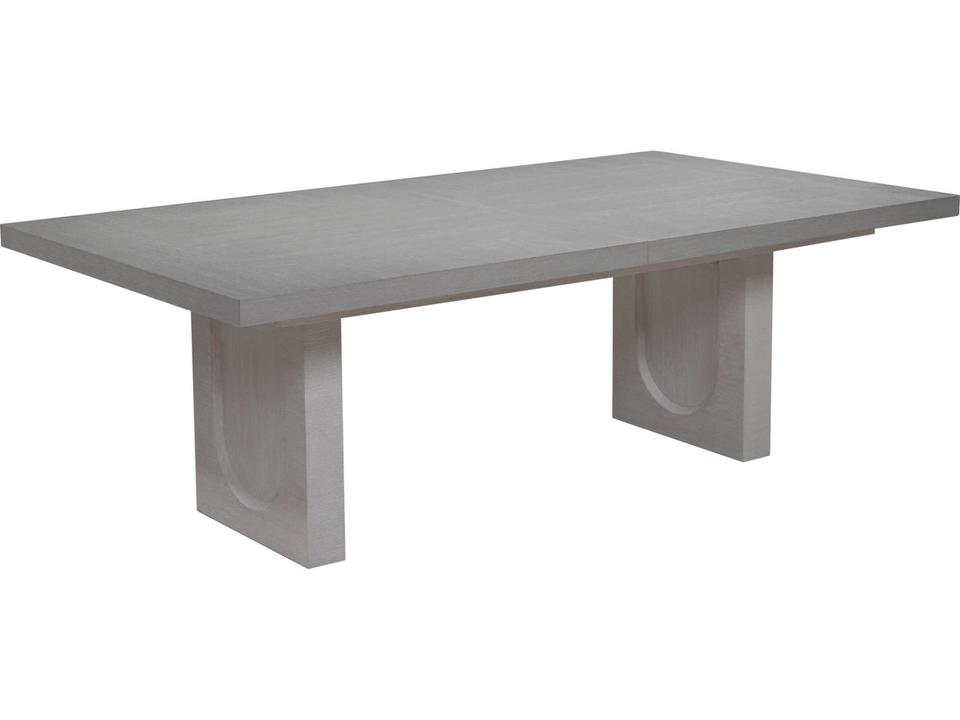 Solimar Rectangular Dining Table White Oak with Sled Bases