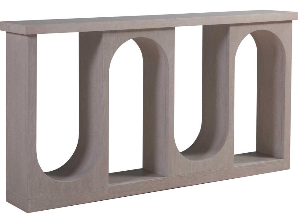 Home Solimar Contemporary Console Table with Honed Anticato Marble Top