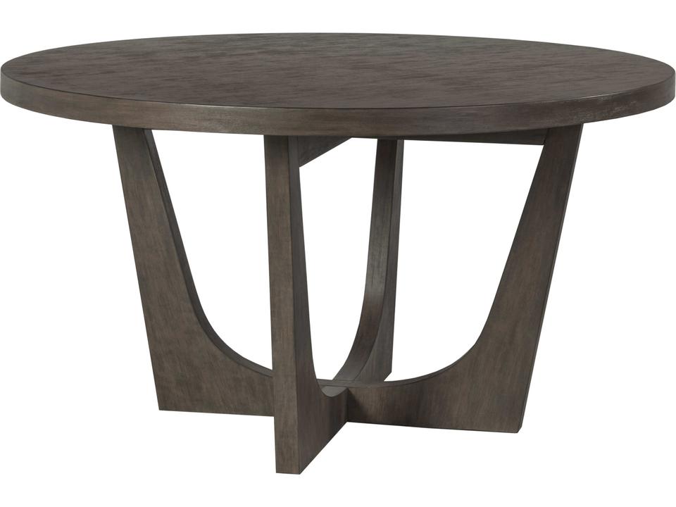 Home Brio 54-Inch Round Dining Table in Antico Brown Finish