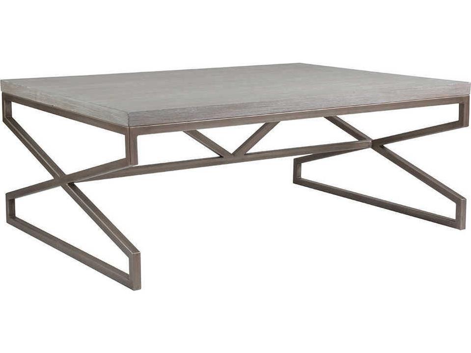 Home Cohesion Edict Rectangular Coffee Table in Bianco and Warm Metallic