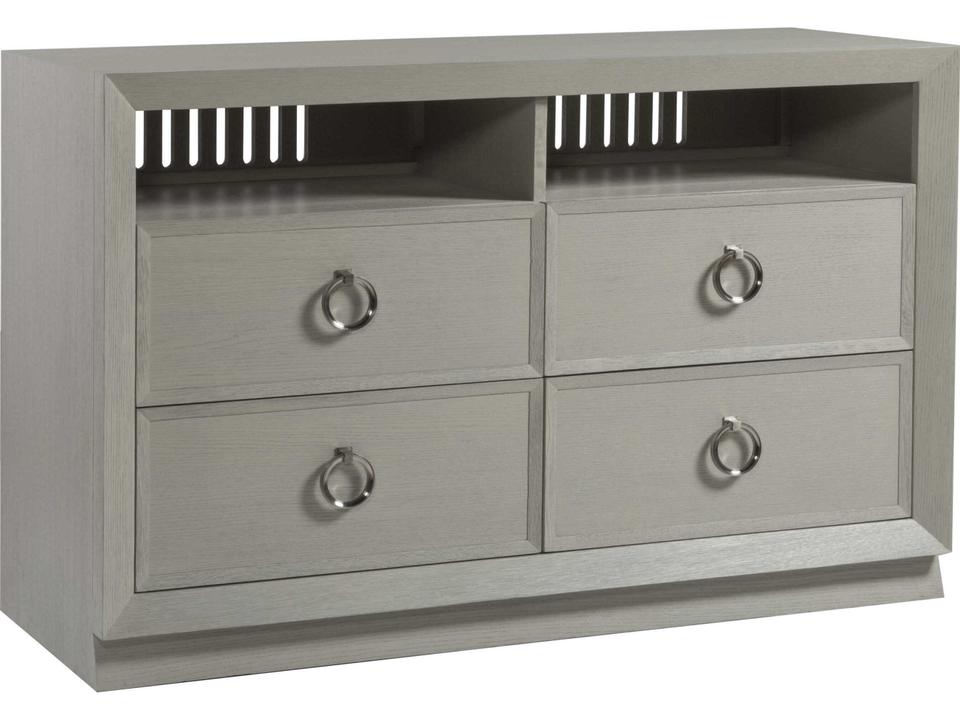 Home Zeitgeist 54-Inch Media Console TV Stand in Brushed White Gray Wood