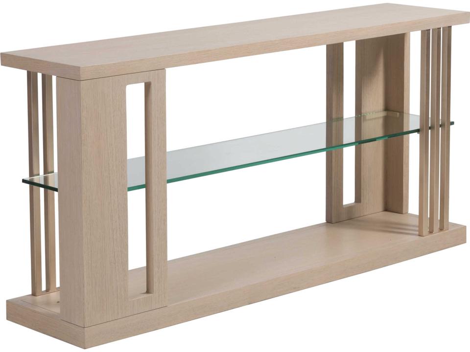 Home St Ives Rectangular Wood Console Table in Sandscape Finish