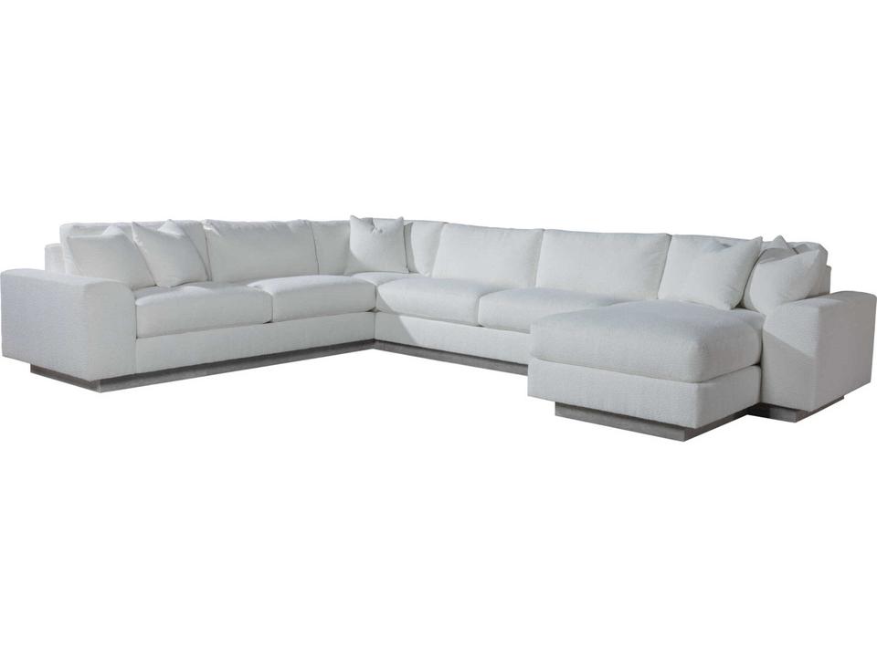 Upholstery Lana 3-Piece Modular Sectional Sofa in White Fabric