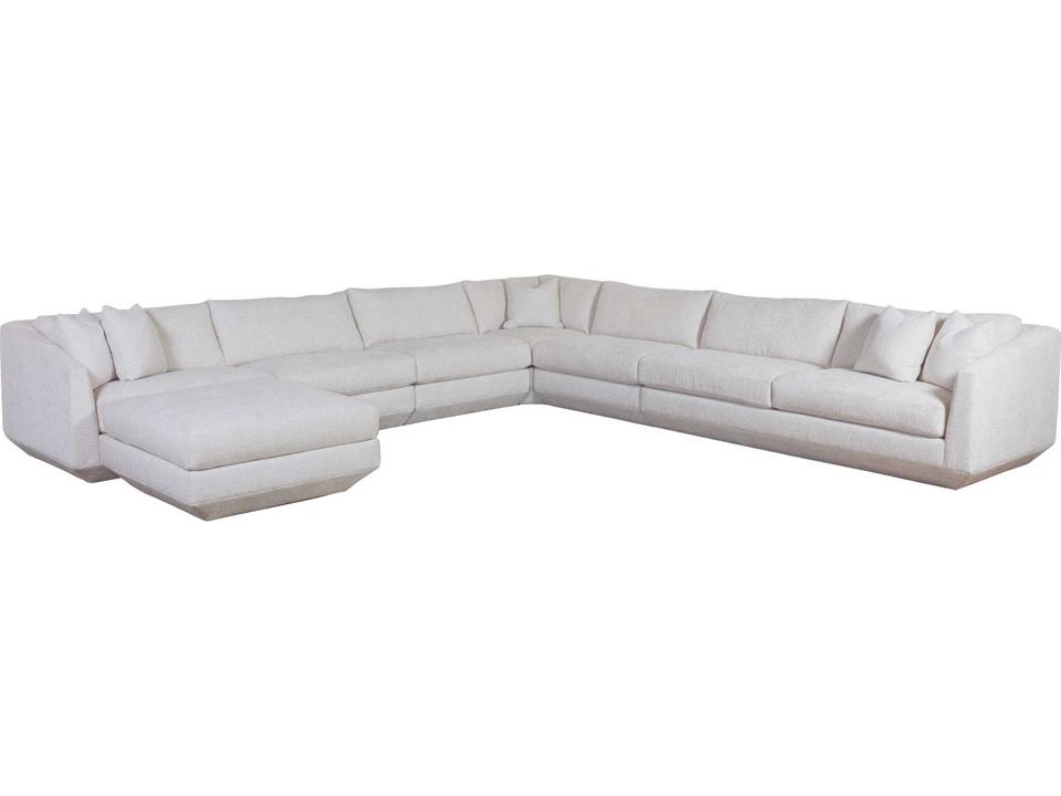 Home Veronica 6-Piece Modular Fabric Sectional Sofa with Floating Ottoman
