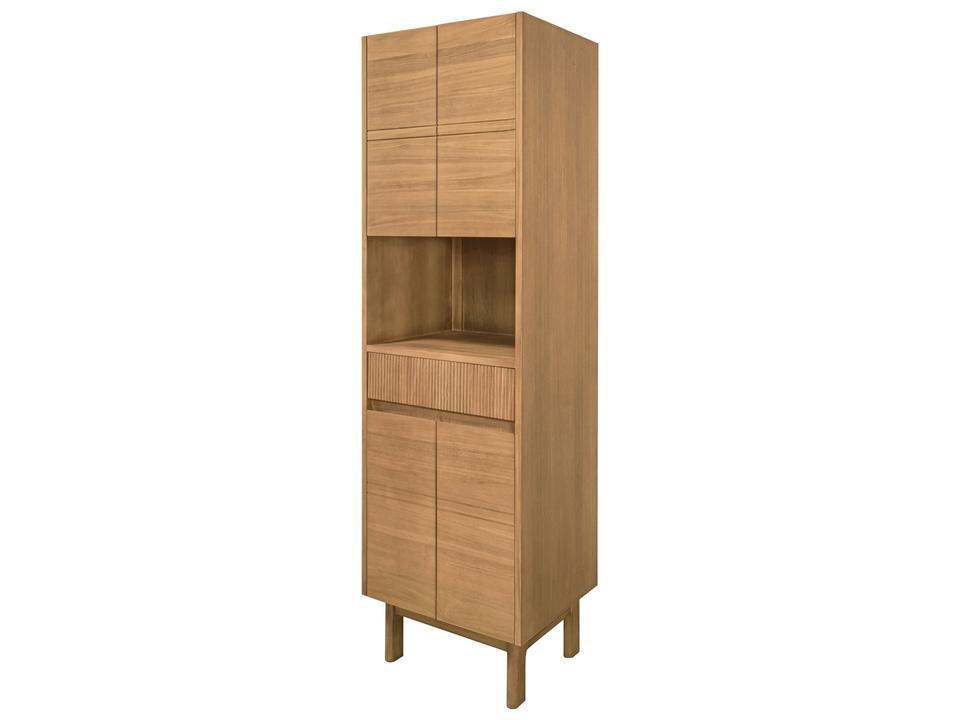 Kayla 20 in. Bathroom Linen Cabinet in Natural Teak