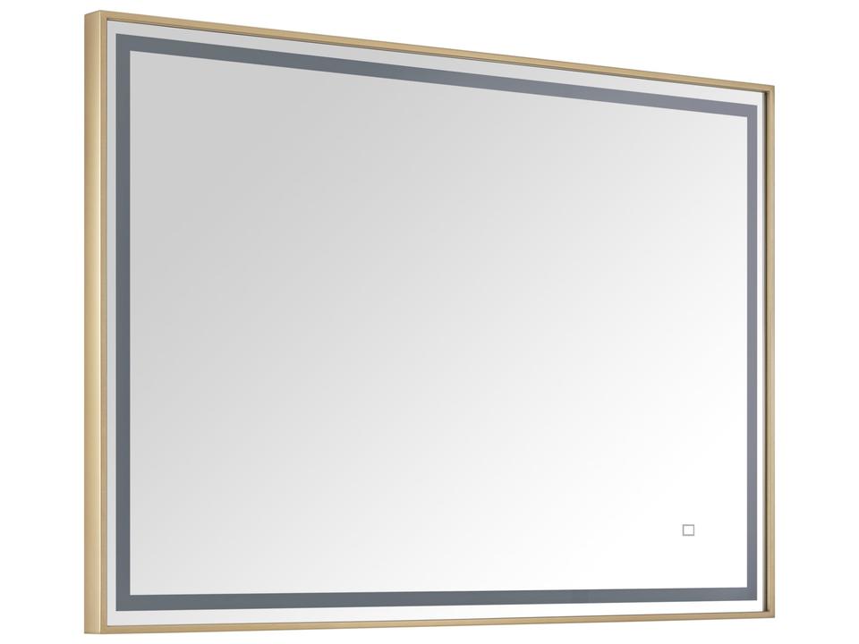 39 in. LED Bathroom Mirror with Brushed Gold Metal Frame