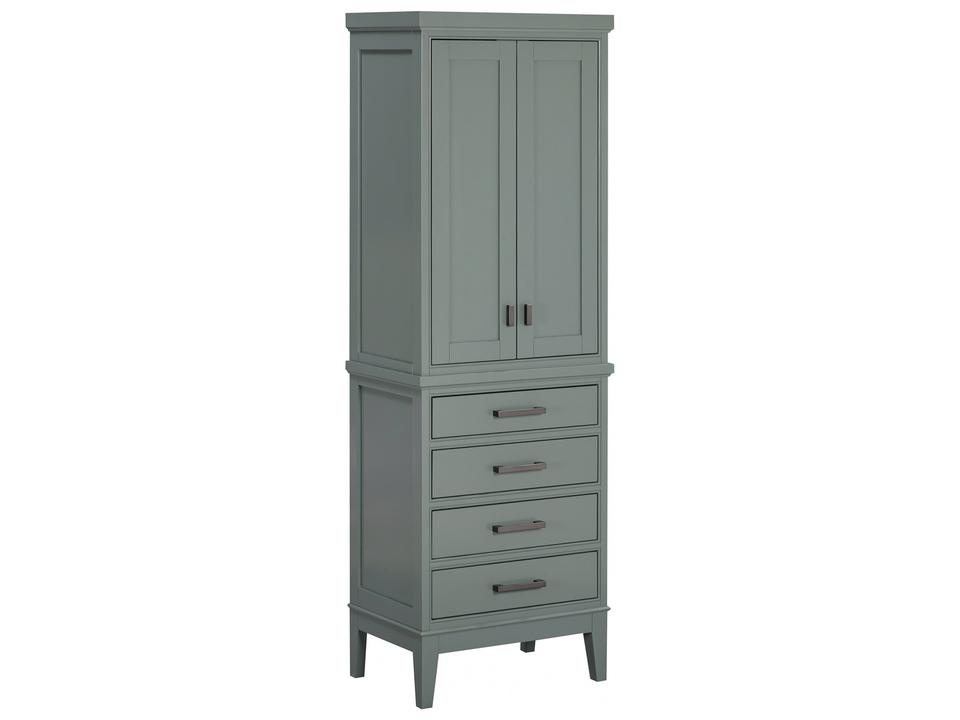 Madison 24 in. Bathroom Linen Cabinet in Smoke Green