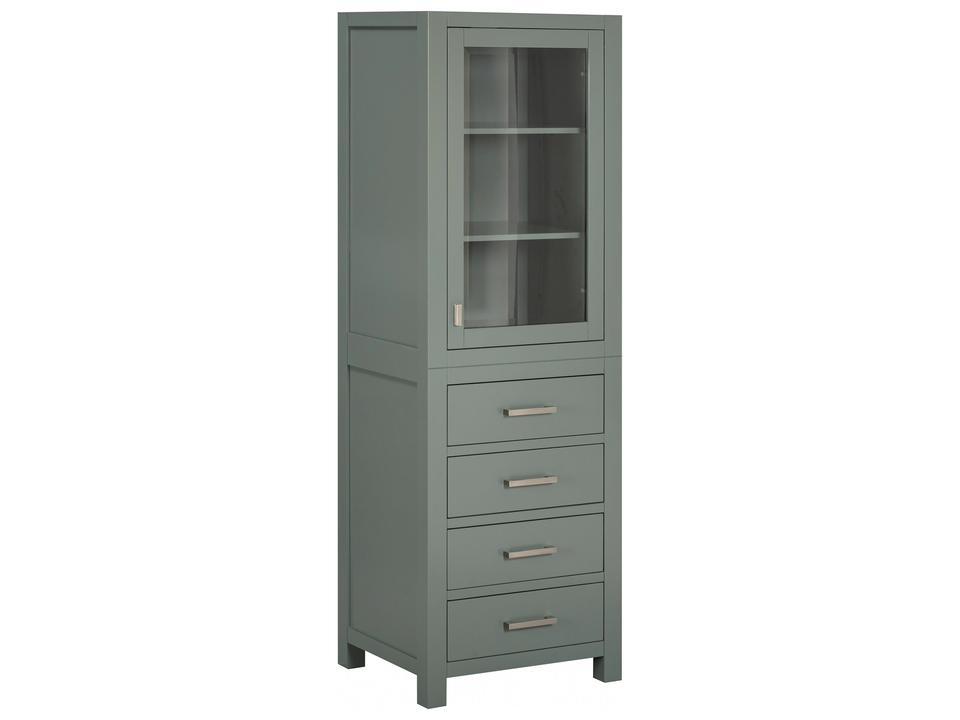 Modero 24 in. Bathroom Linen Cabinet in Smoke Green