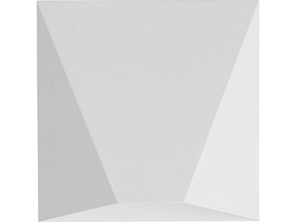 Avenue Outdoor Geometric 1-Light LED Wall Sconce in White