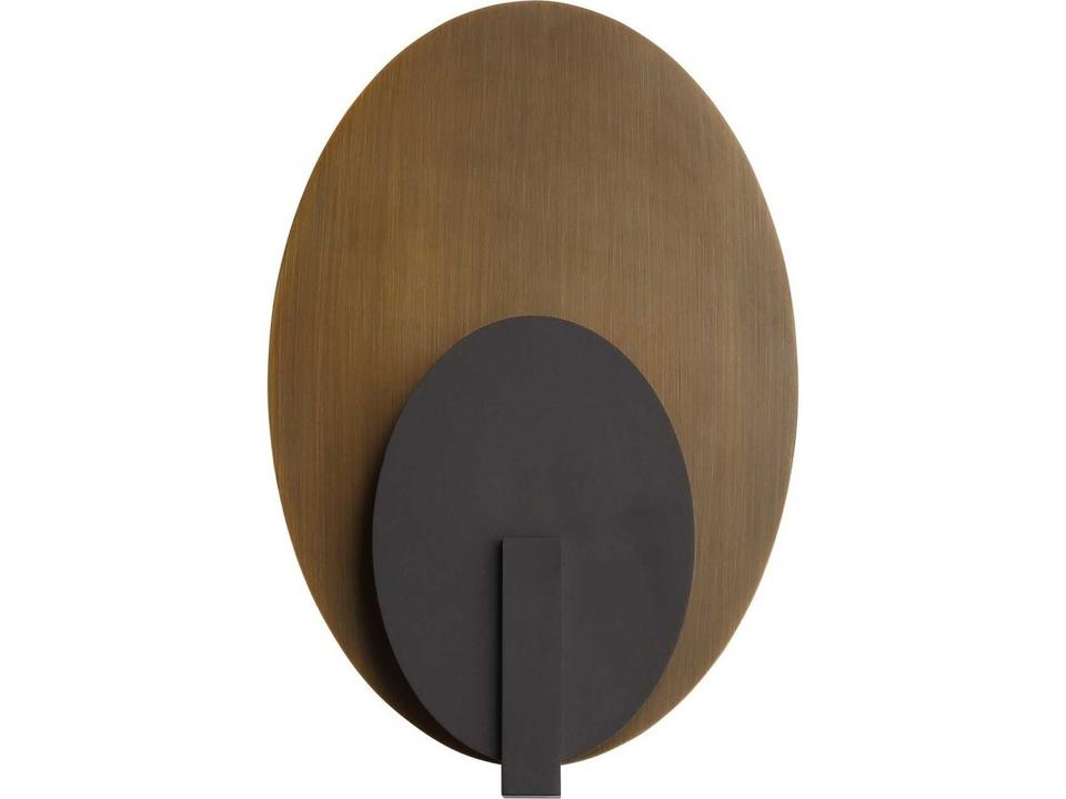 Avenue Outdoor Oval 1-Light LED Wall Sconce in Dark Bronze Dark Gold