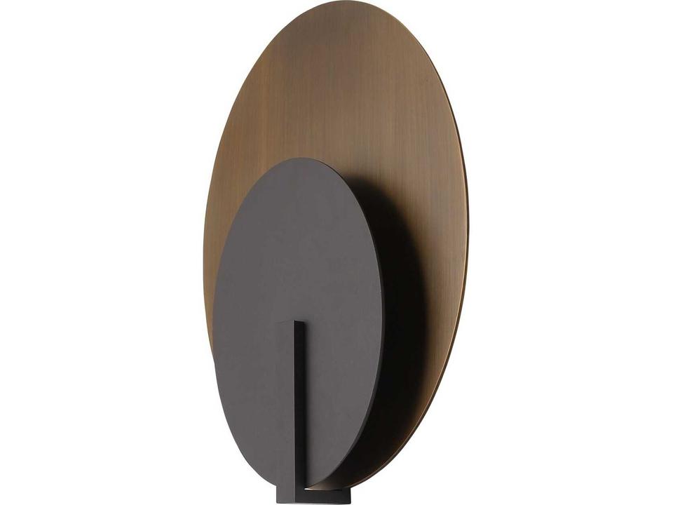 Avenue Outdoor Oval 1-Light LED Wall Sconce in Dark Bronze Dark Gold