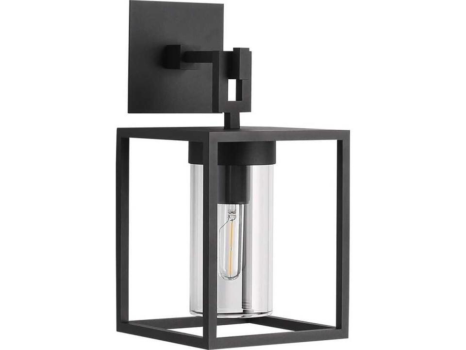 Avenue Outdoor Box 1-Light Wall Light in Black