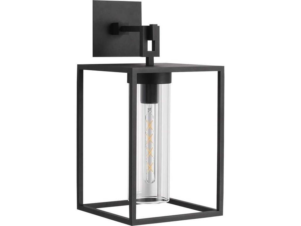 Avenue Outdoor Box 1-Light Outdoor Wall Light in Black