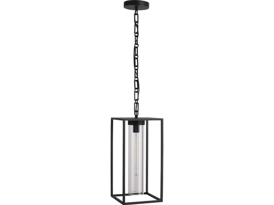 Box 1-Light Outdoor Hanging Light in Black
