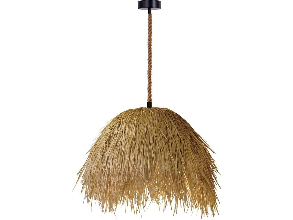 Malibu Pendant Light in Hemp Rope and Black