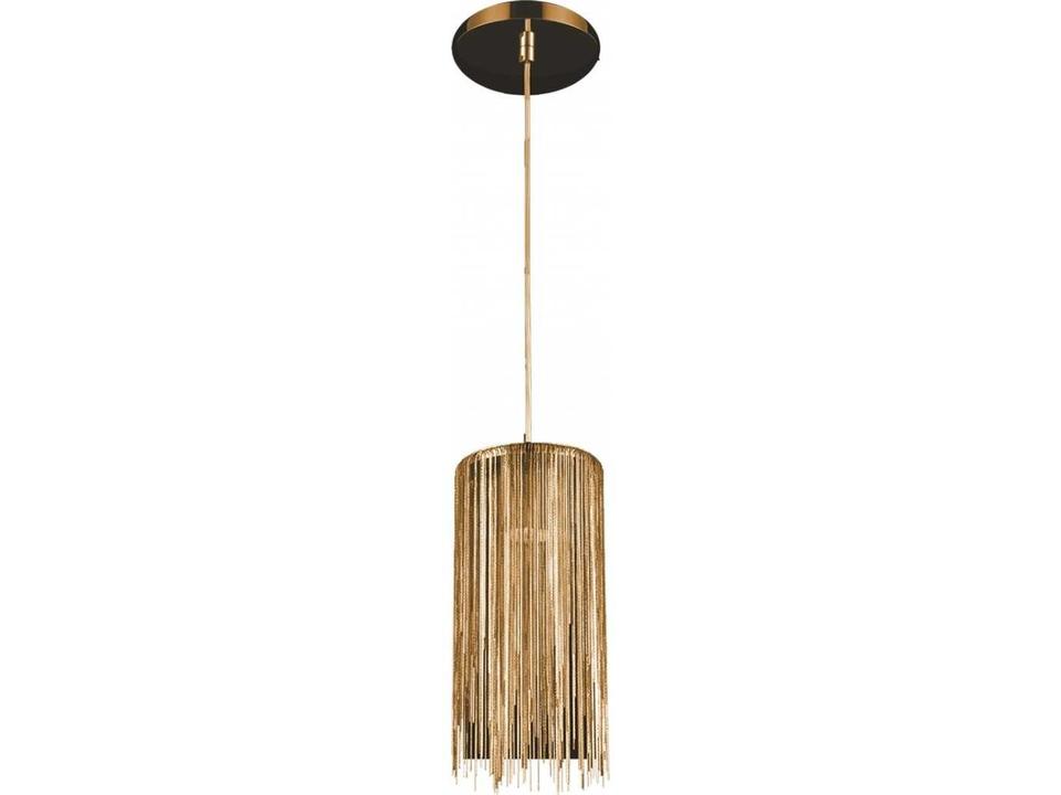 Fountain Ave Pendant in Gold with Flowing Chains