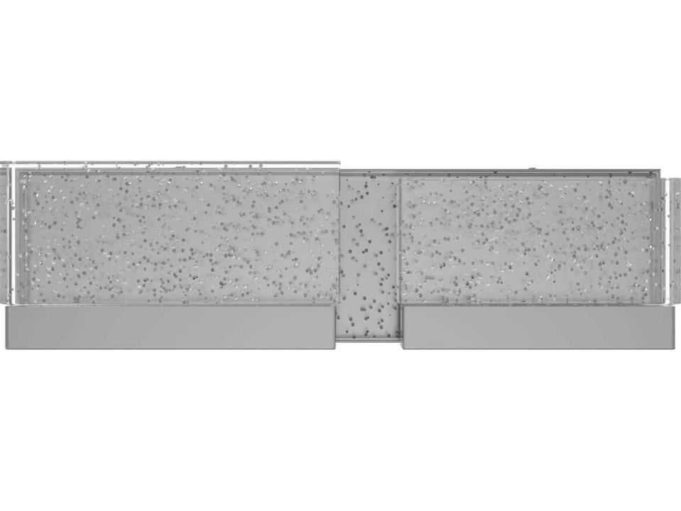 Original Glacier LED Dimmable Wall Sconce in Polished Nickel and Bubbled Crystal