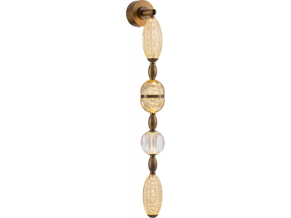 Dubai LED Wall Sconce Aged Golden Brass Contemporary Modern