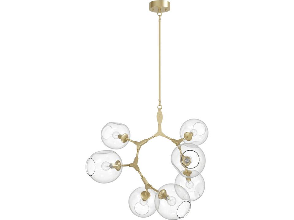 Fairfax Chandelier In Brushed Brass Modern Statement Lighting