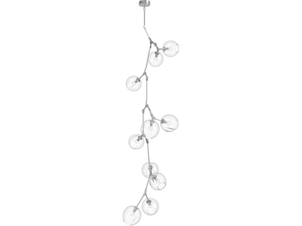 Fairfax Ave Chandelier Matte Chrome Abstract