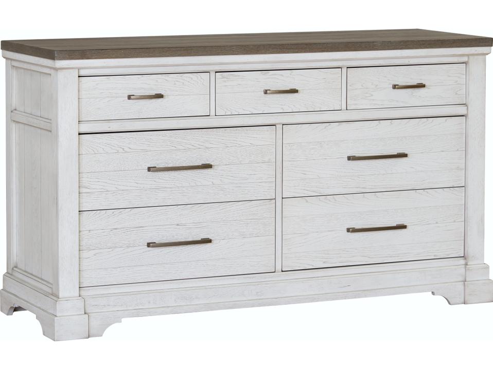 B00226 Collection 7-Drawer Dresser in Two Tone Hickory Finish