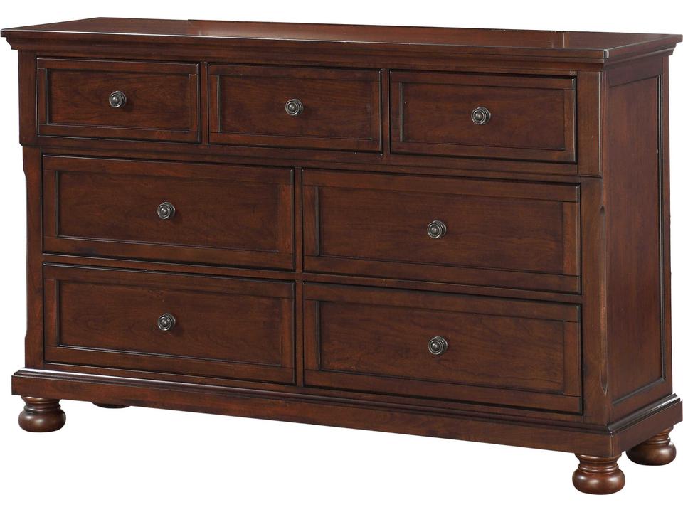 Sophia Dresser in Rich Cherry Finish with Seven Drawers