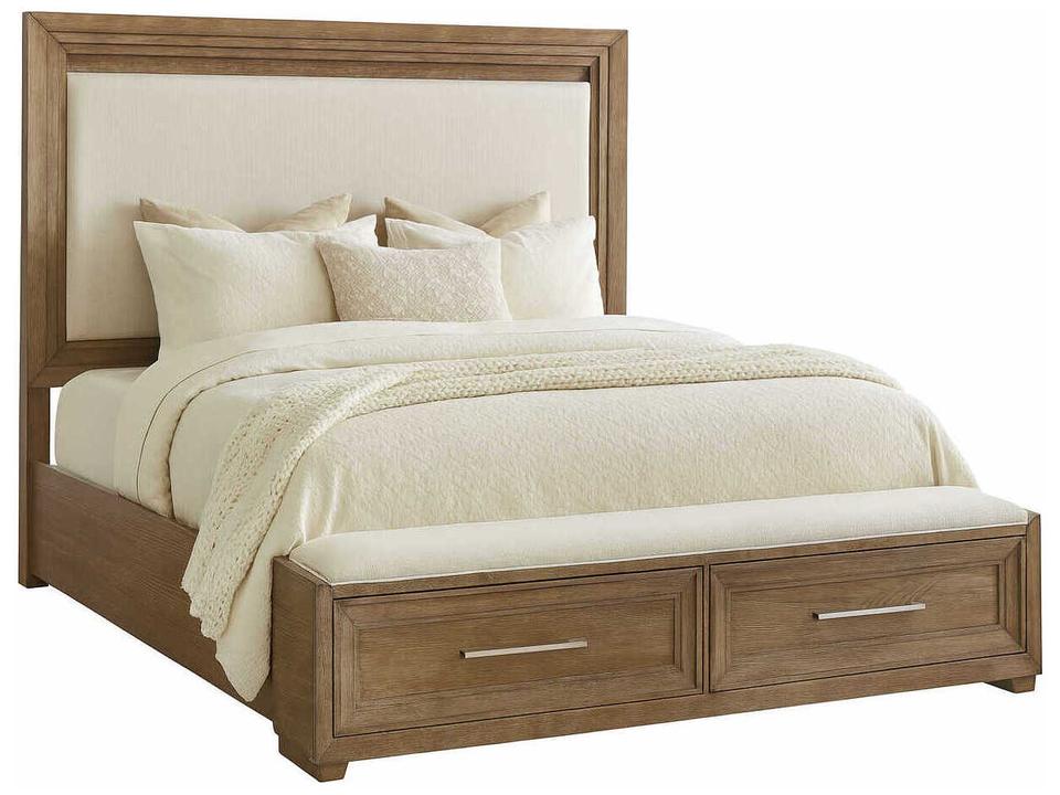 B988 Collection Queen Upholstered Storage Bed with LED Lighting