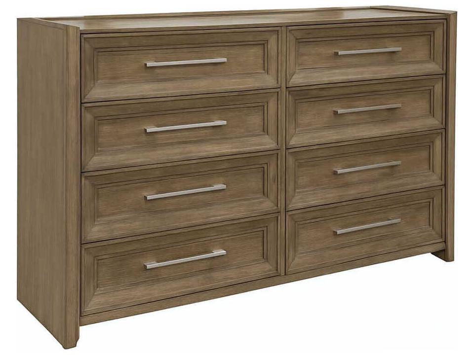 Avalon Collection Double Dresser with Mirror in Charcoal