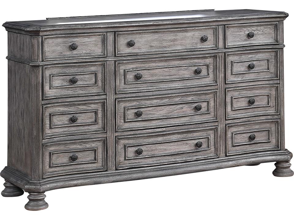 Gray Poplar Wood Dresser