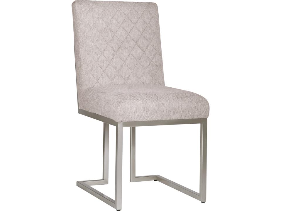 Gray Upholstered Armless Dining Chair