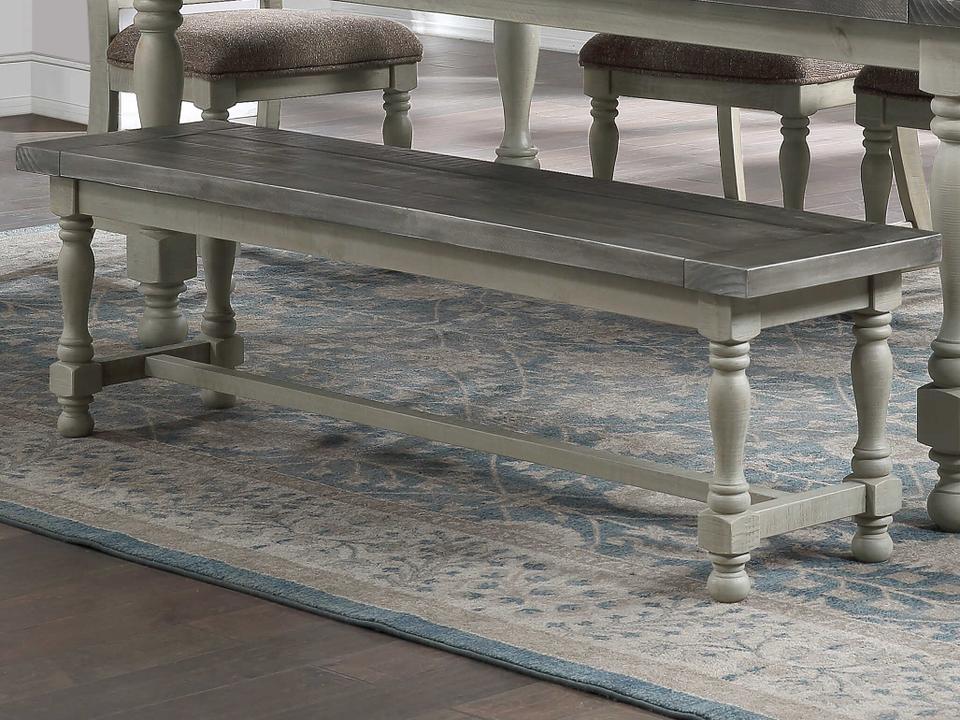 D622 Collection 60-Inch Dining Bench in Antique Gray