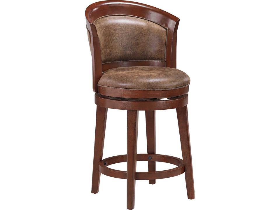 Antique Cherry Swivel Mango Wood Bar Stool
