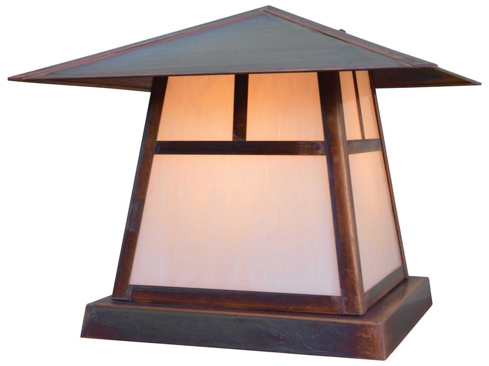 1-Light Carmel Craftsman Outdoor Pier Mount Light