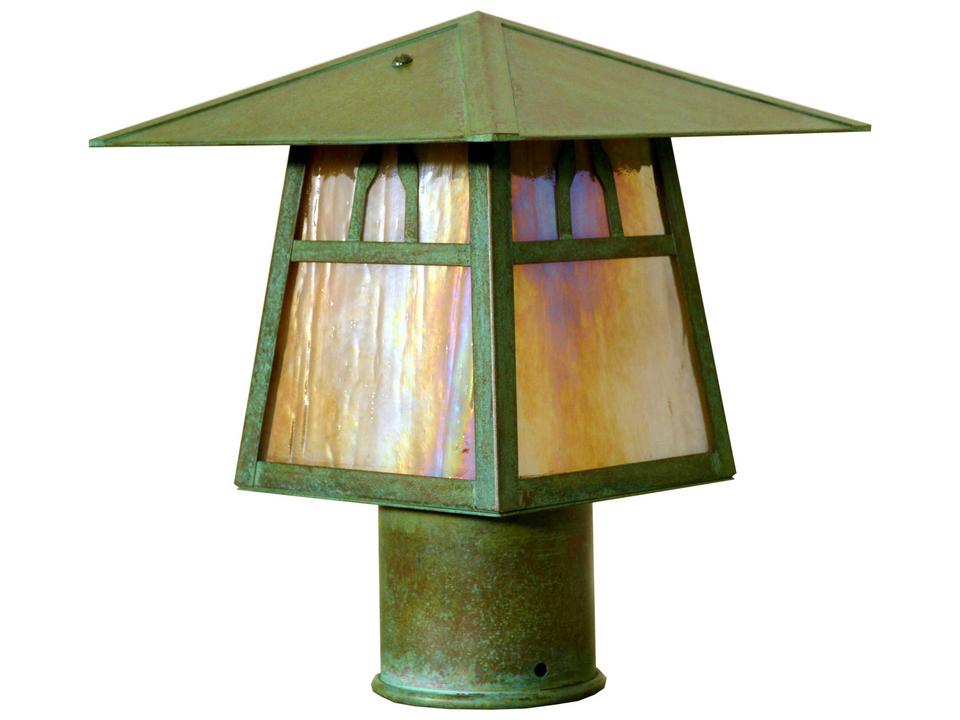 Carmel 8-Inch 1-Light Solid Brass Outdoor Post Light