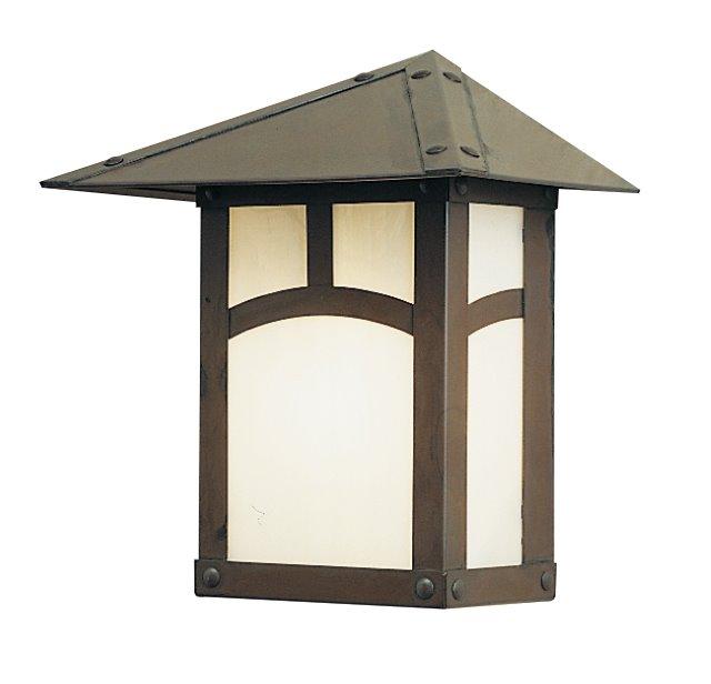 Evergreen 1-Light Outdoor Wall Sconce in Solid Brass