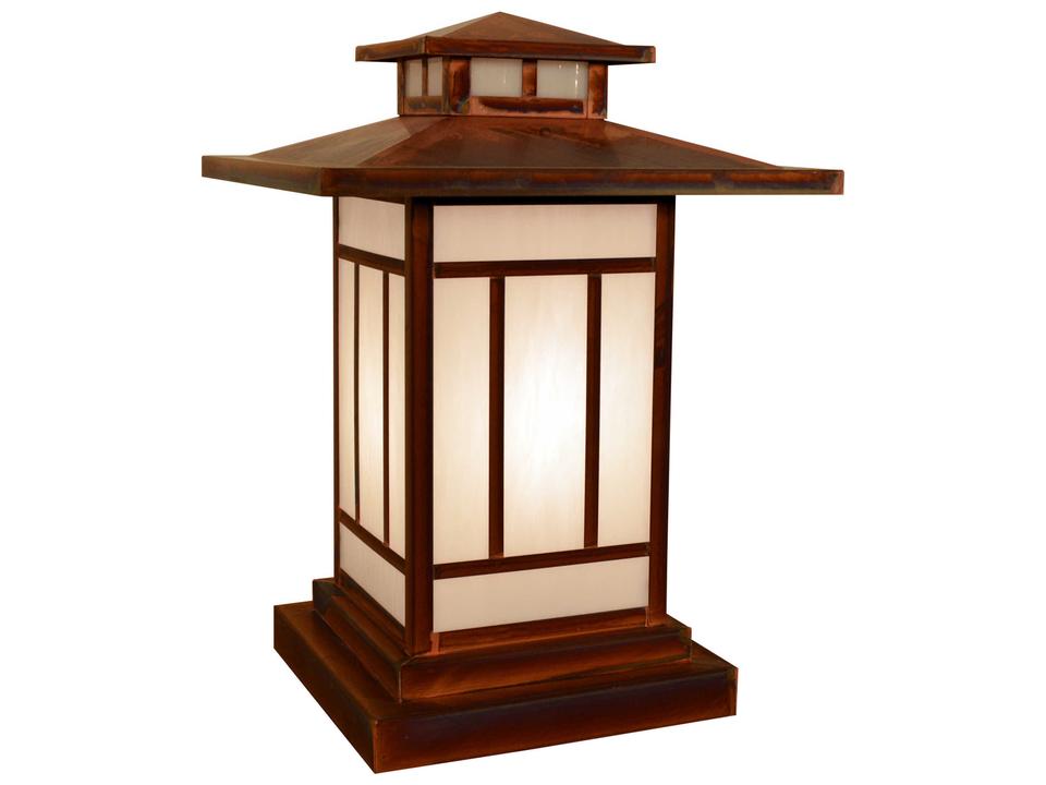 Kennebec 1-Light Outdoor Column Mount in Craftsman Style