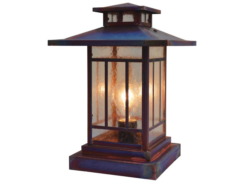 Kennebec 9-Inch Solid Brass 1-Light Outdoor Post Light