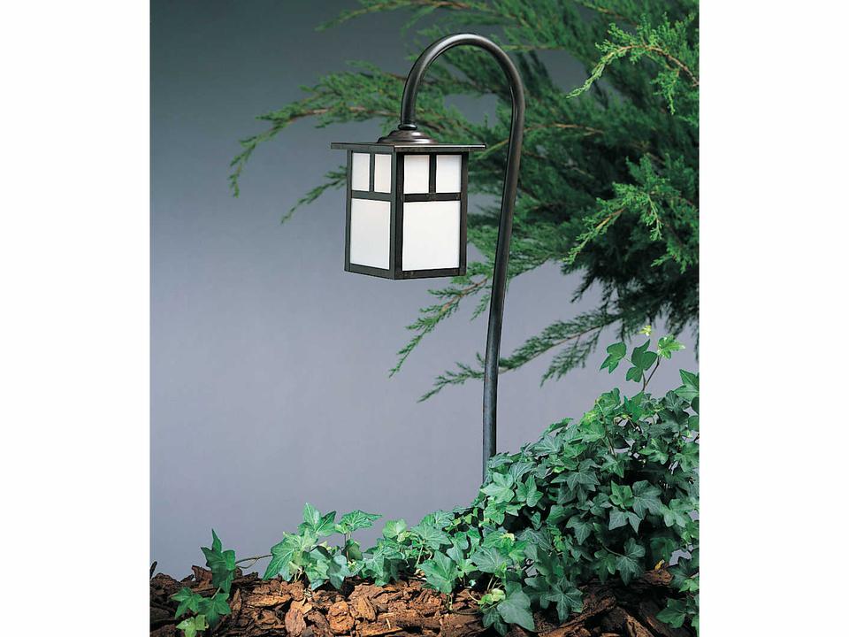 Mission 27-Inch 1-Light Brass Outdoor Path Light