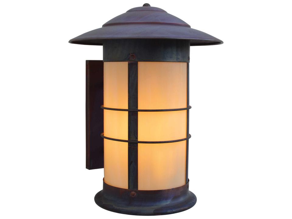 Newport 1-Light Brass Outdoor Wall Sconce