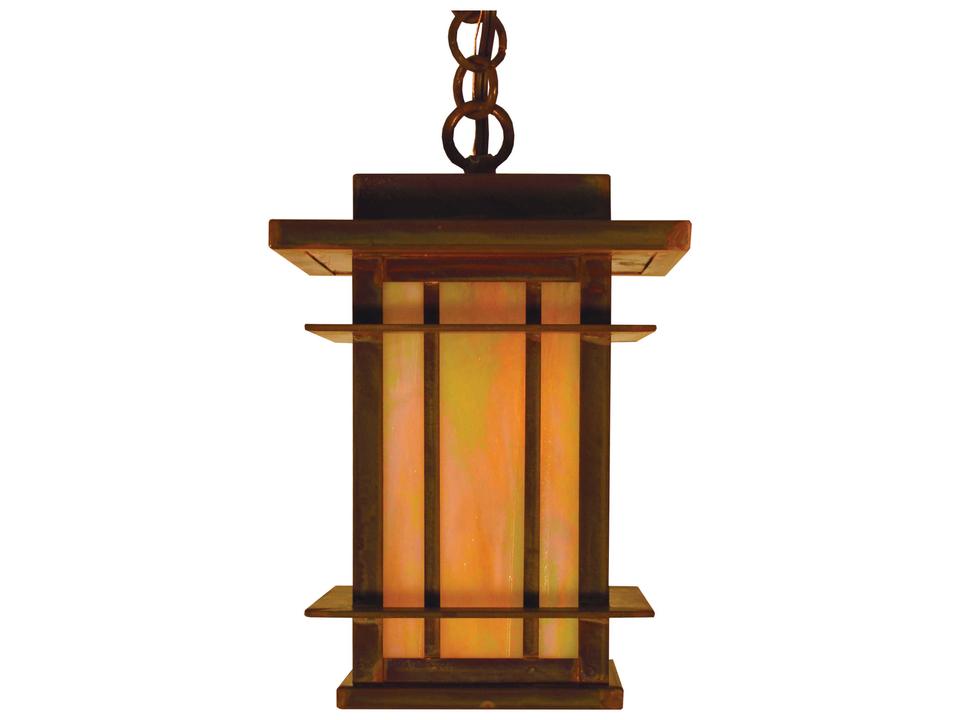 Oak Park 1-Light Damp Rated Craftsman Pendant Light